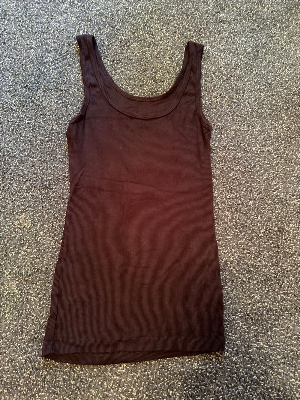 bebe Black Ribbed stretch Top with rhinestone Logo - Picture 5 of 8